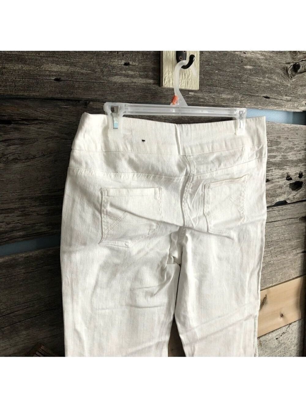 George size 14 white pull-On denim capri - Picture 5 of 7